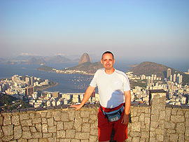Pája na vyhlídce Dona Marta v Riu