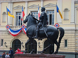 zakladatel Santiaga Pedro de Valdivia